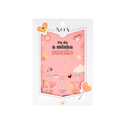 Pulseira prateada aço "Tu és e a minha paixão" | Noa Story