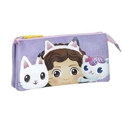 Estojo escolar triplo Gabbys Dollhouse