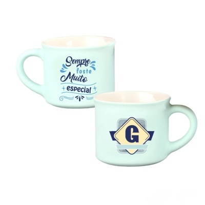 Chávena café aveludada Azul "G"