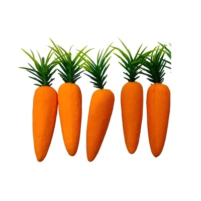 Conjunto de 5 Cenouras Decorativas em Esferovite 12 cm