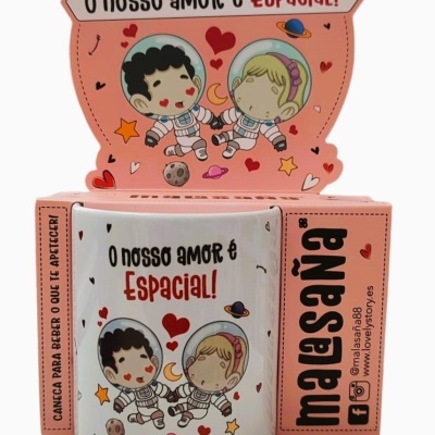Caneca cerâmica “O nosso amor é espacial!”