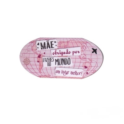 Placa globo "Mãe obrigado"