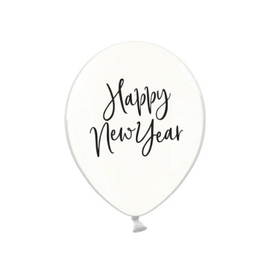 6 Balões látex "Happy New Year" 30cm