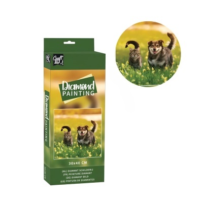 Pinta com Diamantes Cão e Gato