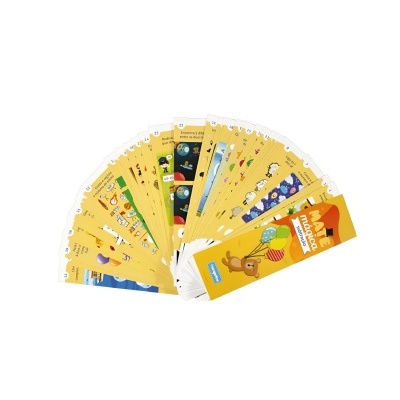 Leque de cartões educativos coloridos para aprendizagem musical