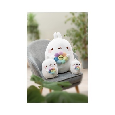 Peluche Molang com flor arco-íris | Nici