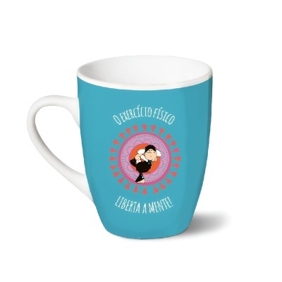 Caneca porcelana "O exercício físico liberta a mente" | Nici