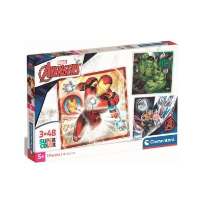 Puzzle Avengers Marvel 3x48 peças | Clementoni