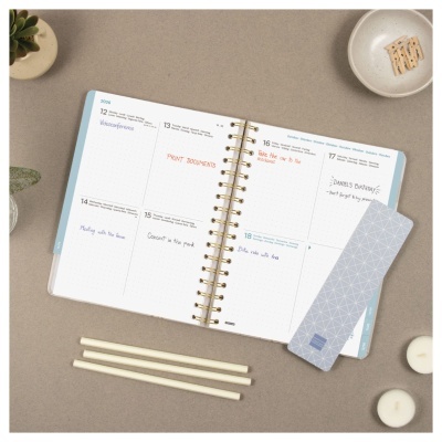 Agenda semanal A5 2026 Espiral Optimal Vera | Finocam