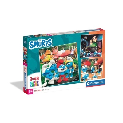 Puzzle The Smurfs 3x48 peças Supercolor | Clementoni