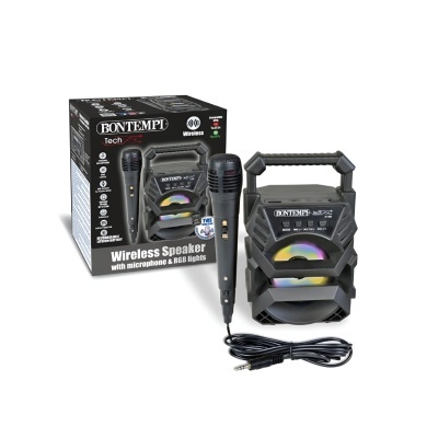 Mini Coluna Wireless com Microfone