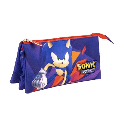 Estojo escolar triplo Sonic