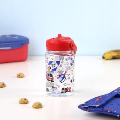 Garrafa Tritan com Palhinha Veículos  350ml | Aurea