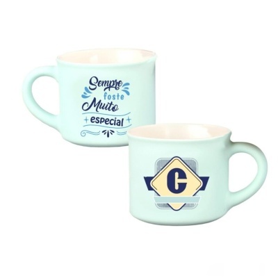 Chávena café aveludada Azul "C"