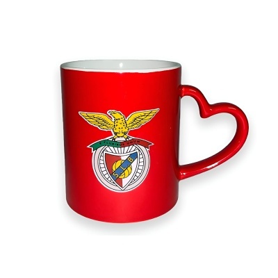 Caneca cerâmica asa coração Benfica | SLB
