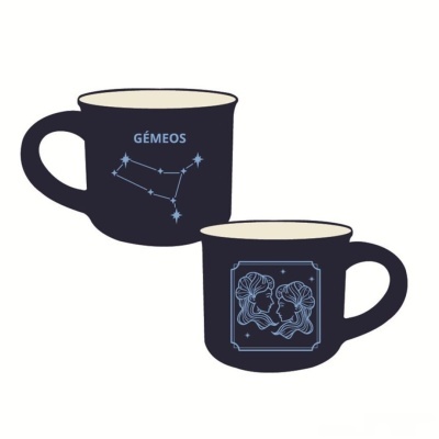Chávena café aveludada Signo "Gêmeos"