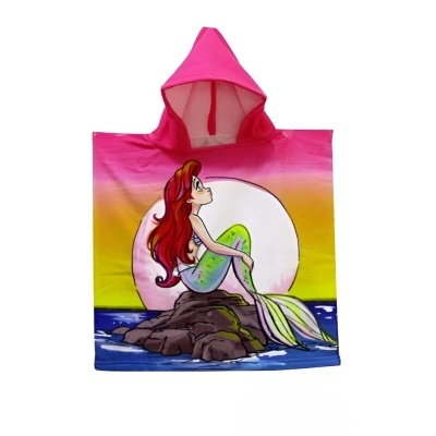 Poncho de praia Princesa Ariel Disney microfibra