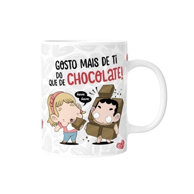 Caneca "Gosto mais de ti do que de chocolate" | Malasaña