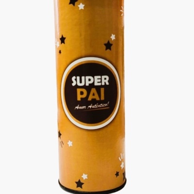 Caixa redonda com meias "Super Pai"