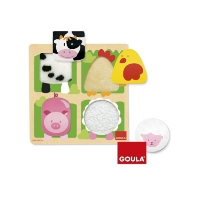 Puzzle texturas em madeira e tecido - A Quinta| Goula