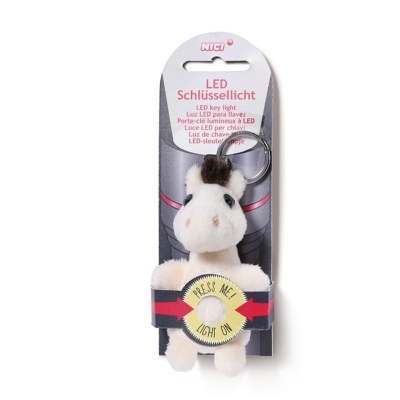 Porta-chaves peluche com luz led Cavalo White | Nici
