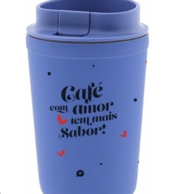Copo térmico “Café com amor tem mais sabor!”