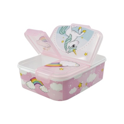 Sanduicheira com 3 compartimentos Unicórnio