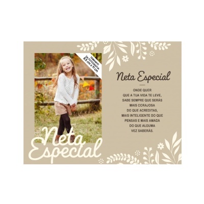 Moldura de madeira "Neta Especial" | H&H