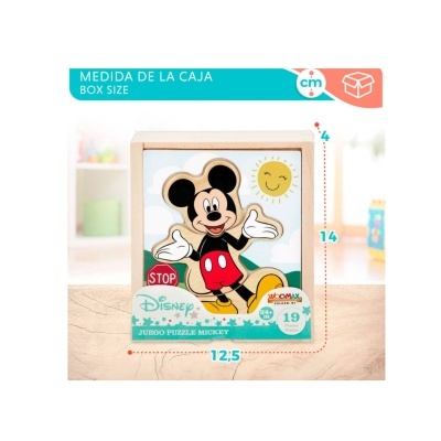 Puzzle madeira Mickey Disney 19 peças | Woomax