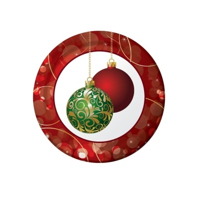 Pratos de papel de Natal 22cm