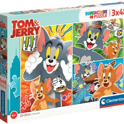 Puzzle Tom & Jerry 3x48 peças Clementoni