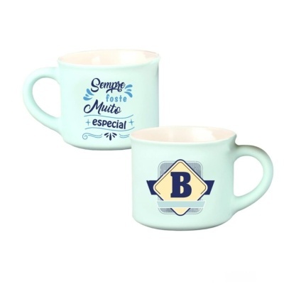 Chávena café aveludada Azul "B"