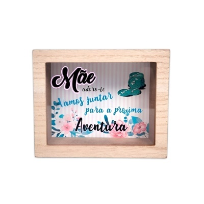 Mealheiro de madeira Mãe "Próxima Aventura"