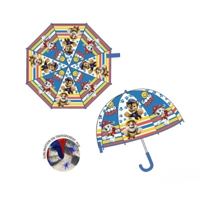 Guarda-chuva Transparente Patrulha Pata