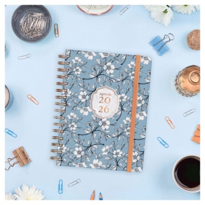Agenda diária A5 2026 Espiral You Flor de Algodão | Finocam