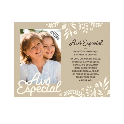 Moldura de madeira "Avó Especial" | H&H