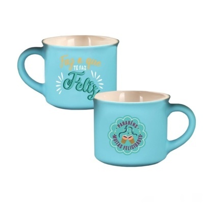 Chávena café aveludada "Parabéns"