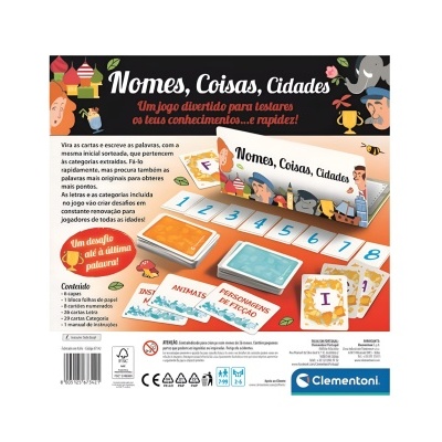 Jogo "Nomes, Coisas, Cidades" | Clementoni