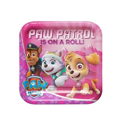 Pratos quadrados Patrulha Pata