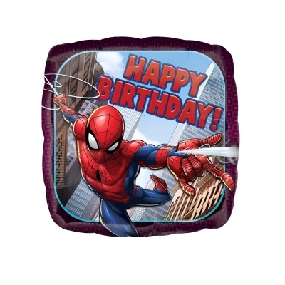 Balão metálico Happy Birthday Homem Aranha
