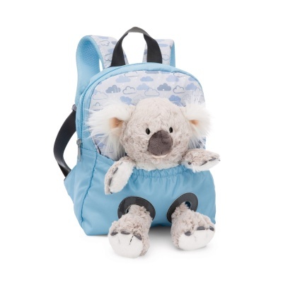 Mochila azul com peluche koala 25cm Travel Friends Nici