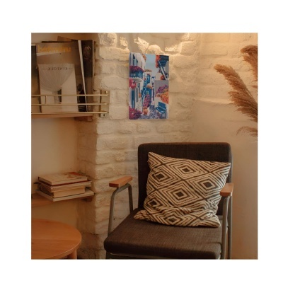 Pinta com Diamantes Varandas Azuis