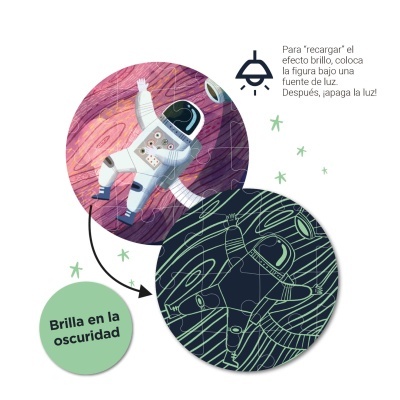 Puzzle Sistema Solar fluorescente 104 peças