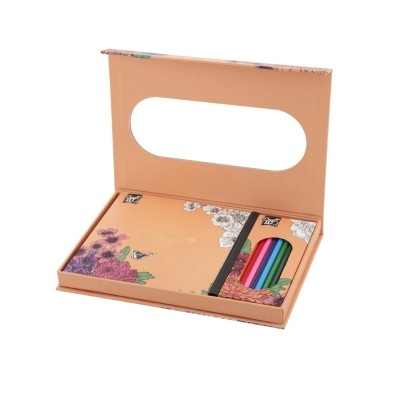 Conjunto de colorir Jardim Floral com 10 lápis de cor