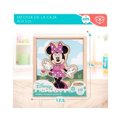 Puzzle madeira Minnie Disney 19 peças | Woomax
