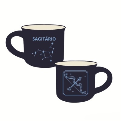 Chávena café aveludada Signo "Sagitário"