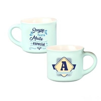 Chávena café aveludada Azul "A"