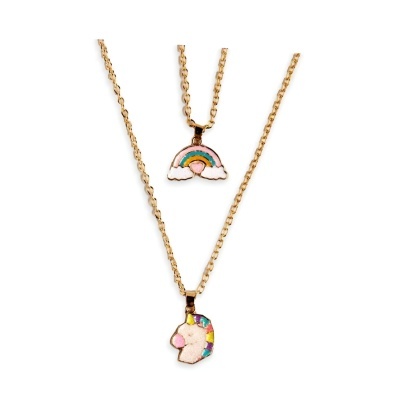 Conjunto de 2 colares fantasia Unicórnio | Martinelia