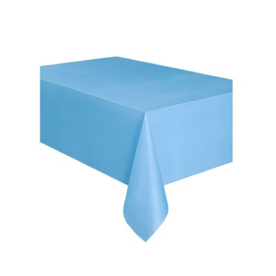 Toalha de mesa plástico azul claro