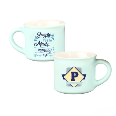 Chávena café aveludada Azul "P"